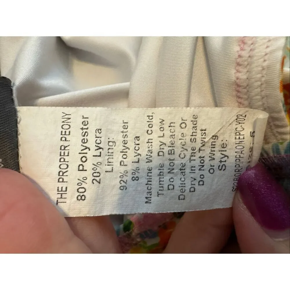 The Proper Peony Girls Floral Swimsuit Size 5